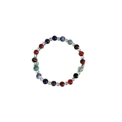 Bracelet sept chakras cristal 4mm