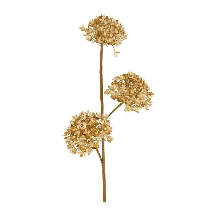Branche artificielle avec fleurs dorées - 77 x 30 x 10 cm