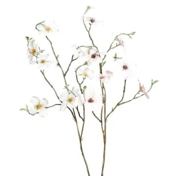 Branche artificielle de cornouiller coloris rose - 75 cm