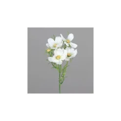Branche artificielle de Cosmea 4 fleurs crème - 40 cm