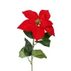 Branche de Poinsettia artificiel rouge – 55 cm