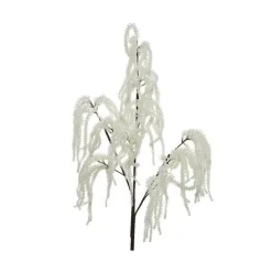 Branche enneigée beige - 30 x 15 x 85 cm