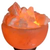 Brasero au sel de l'himalaya avec pépites coloris orange