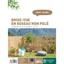 Brise vue en paillon non pelé botanic® - H 150 cm x L 6 m