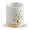 Brûle-parfum life tree coloris blanc en céramique Zen' Arôme