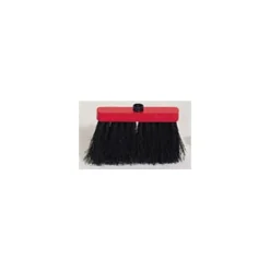 Brosse balai en fibre végétale palmira rouge/marron 24 cm