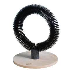 Brosse de massage pour chat coloris noir D&D Home Mila - 29 x 29 x 36 cm