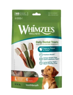 Brosses à dents pour chien Whimzees taille L - lot de 6