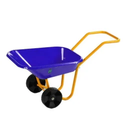 Brouette en métal pour enfant bleue
