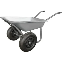 Brouette Galva à 2 roues gris 100L