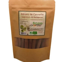 Bâtons de cannelle bio de Madagascar Betsimis - 80 g