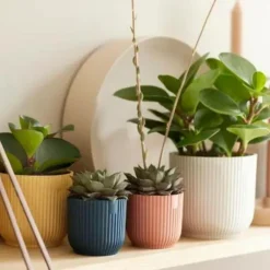 Cache pot blanc soie Elho Vibes fold mini - Ø 11 cm