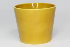 Cache pot en céramique miel Fresh M14 - Ø 14,5 x H 12 cm