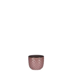 Cache pot rond en céramique rose clair Mica Décorations Daan - Ø 7,5 cm