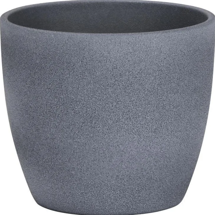 Cache-pot 920 Dark stone Ø 14 x H 12,4 cm Céramique émaillée