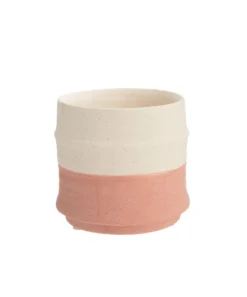 Cache-pot Baby coloris beige en céramique - 7 x 7 x 7 cm