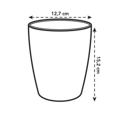 Cache-pot Brussels Orchidées haut Ø 12,5 x H 15,2 cm Polypropylène injecté