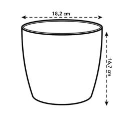 Cache-pot Brussels rond Ø 18 x 16,7 cm polypropylène injecté