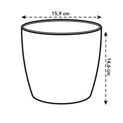 Cache-pot Brussels rond Ø 16 x 14,6 cm polypropylène injecté
