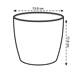 Cache-pot Brussels rond mini Ø 12,5 x H 11,4 cm Polypropylène injecté