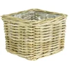 Cache-pot Buku carré naturel vannerie Décolines - 31 cm