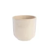 Cache-pot coloris beige en céramique Sandstone - 25 x 23 cm