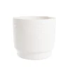 Cache-pot coloris blanc Madeira - 14,5 x 13 cm