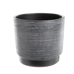 Cache-pot coloris noir Madeira - 24 x 22 cm