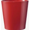 Cache-pot coloris rouge Dallas Orchidée Ø 13 cm