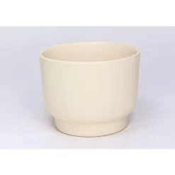 Cache-pot en céramique beige Calm - Ø 6,5/7,3 x H 6 cm