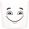 Cache-pot en céramique blanc motif sourire Scheurich 870 Vibes - Ø 7 cm