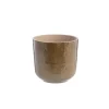 Cache-pot en céramique coloris jute vert Sandstone – 16,5 x 16 cm