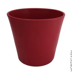 Cache-pot en céramique Fresh coloris rouge mat - Ø 16 x H 15 cm