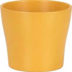 Cache-pot en céramique jaune Scheurich 808 Curcuma - Ø 11 cm