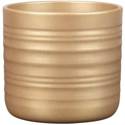 Cache-pot en céramique or Scheurich 850 Royal Gold - Ø 12 x H 11,1 cm