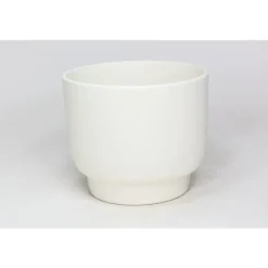 Cache-pot en céramique Renaud Calm Baby crème mat - Ø 7,3/6,5 x H 6 cm