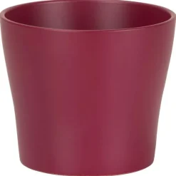 Cache-pot en céramique rose framboise Scheurich 808 Burgundy - Ø 15,2 x H 12,8 cm