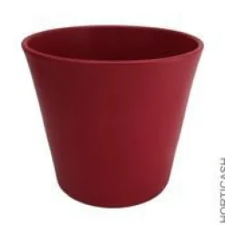 Cache-pot en céramique rouge mat Fresh - Ø 14,5 x H 12 cm