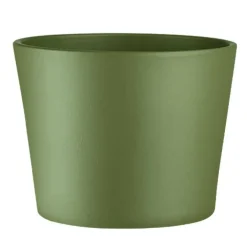 Cache-pot en céramique vert olive Fresh O32 - Ø 32 x H 27 cm