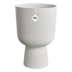 Cache-pot en plastique blanc soie Elho Vibes fold coupe - Ø 30 cm