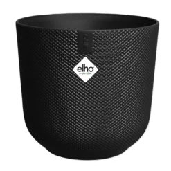 Cache-pot en plastique living noir Elho Jazz - Ø 16 cm
