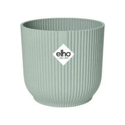 Cache-pot en plastique recyclé vert sorbet Elho Vibes fold rond mini - Ø 11 cm