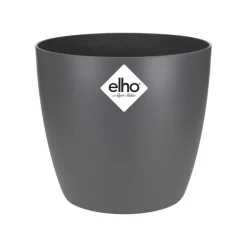 Cache-pot en polypropylène Elho Brussels rond mini anthracite - Ø 12,5 cm