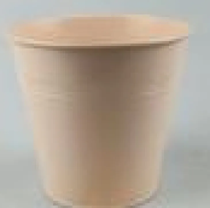 Cache-pot en zinc coloris rose poudré – Ø 13 x H 12,5 cm