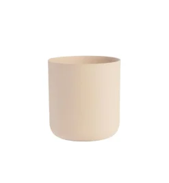 Cache-pot en zinc coloris beige – Ø 30 x H 28 cm