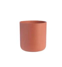 Cache-pot en zinc coloris Terracotta Jasta – Ø 18 x H 18 cm