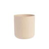 Cache-pot en zinc coloris beige – Ø 22 x H 21,5 cm