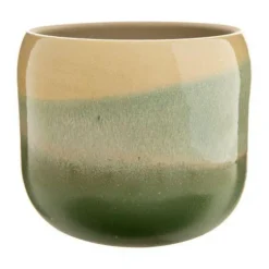 Cache-pot Estilo coloris vert en céramique - 15 x 13 cm