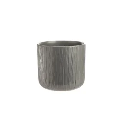 Cache-pot Gen en terre cuite gris - Ø 15,5 x 14,5 cm