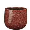 Cache-pot rond en céramique rouge Paola - Ø 18 x H 16 cm